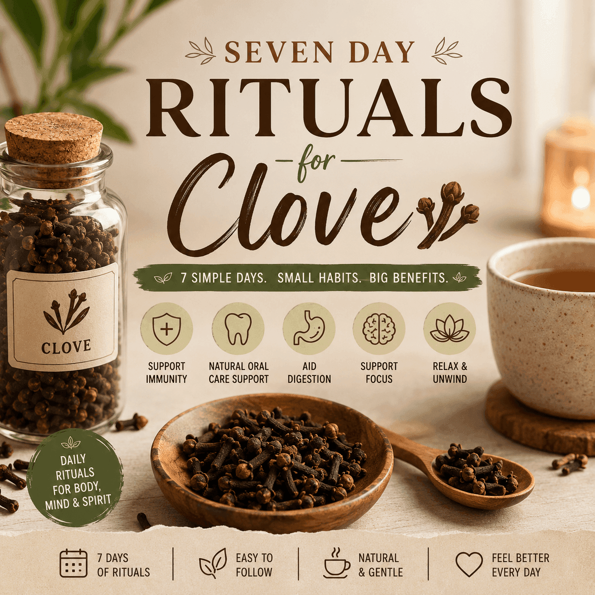 Clove 7-day rituals PDF guide preview