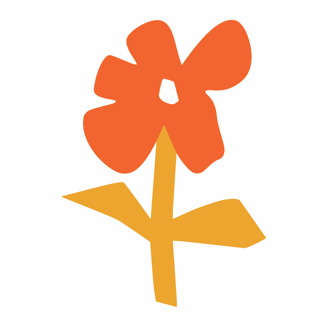 Orange and yellow flower natural wellness illustration