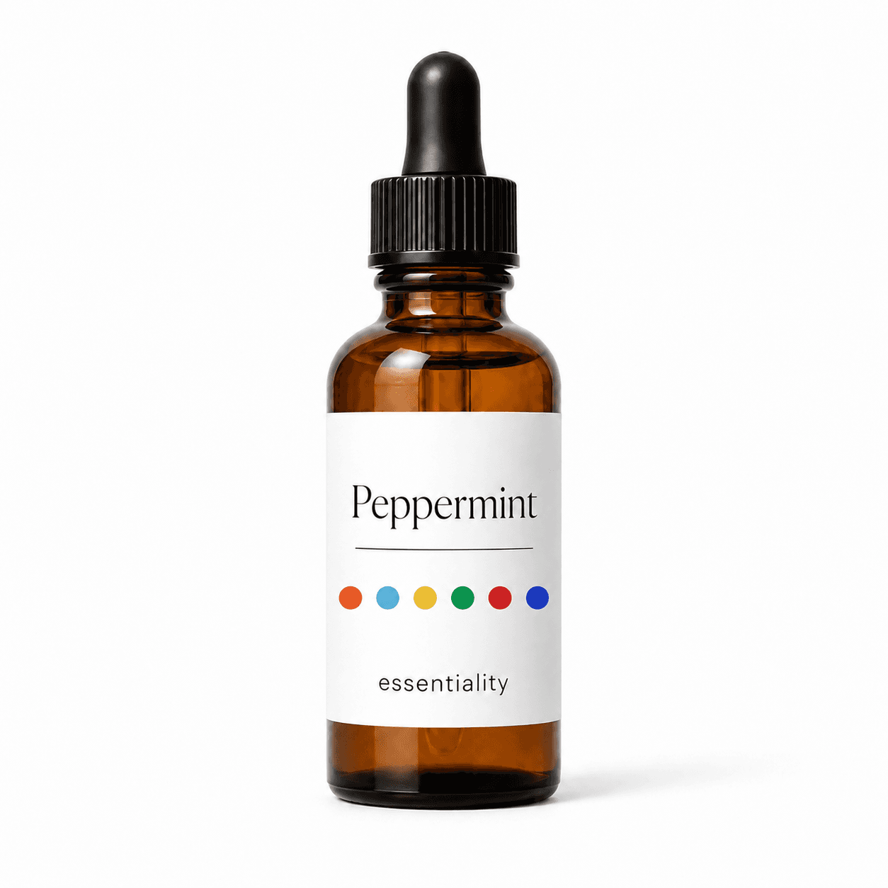 Peppermint essential oil bottle