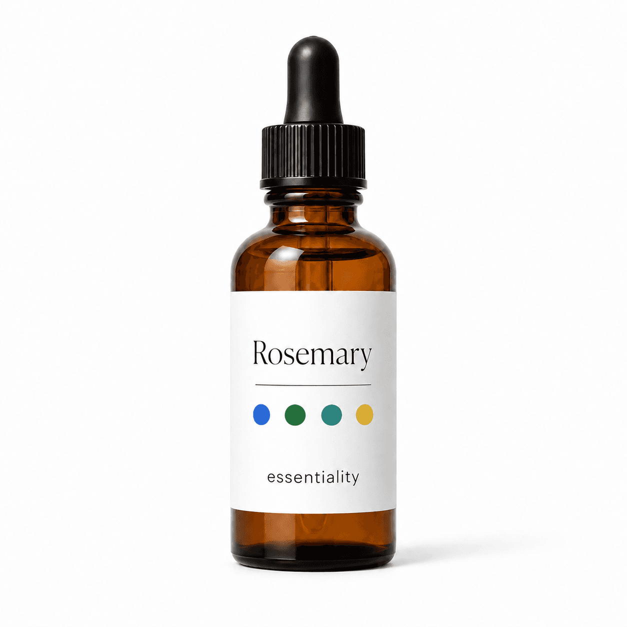 Rosemary essential oil bottle