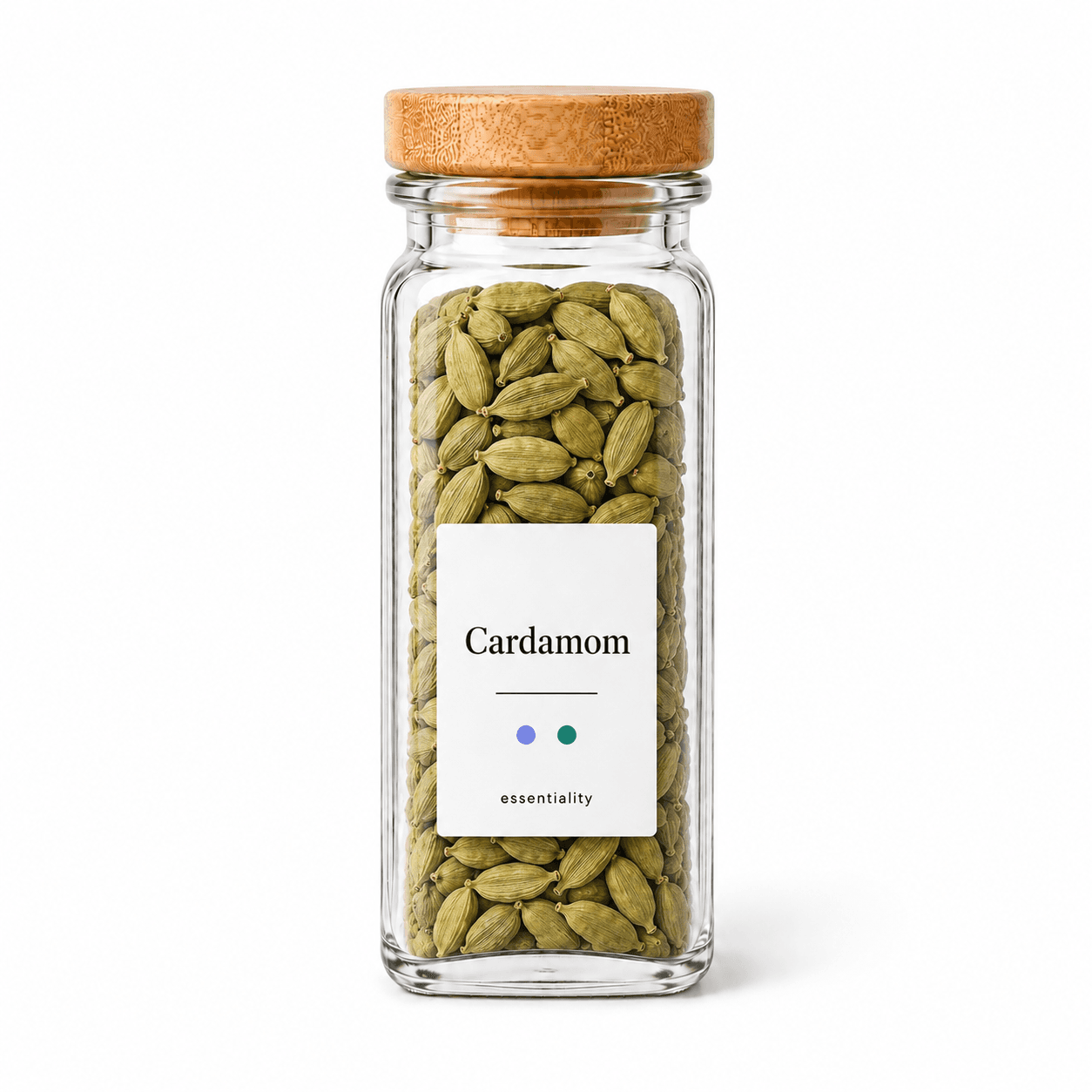 Cardamom spice bottle